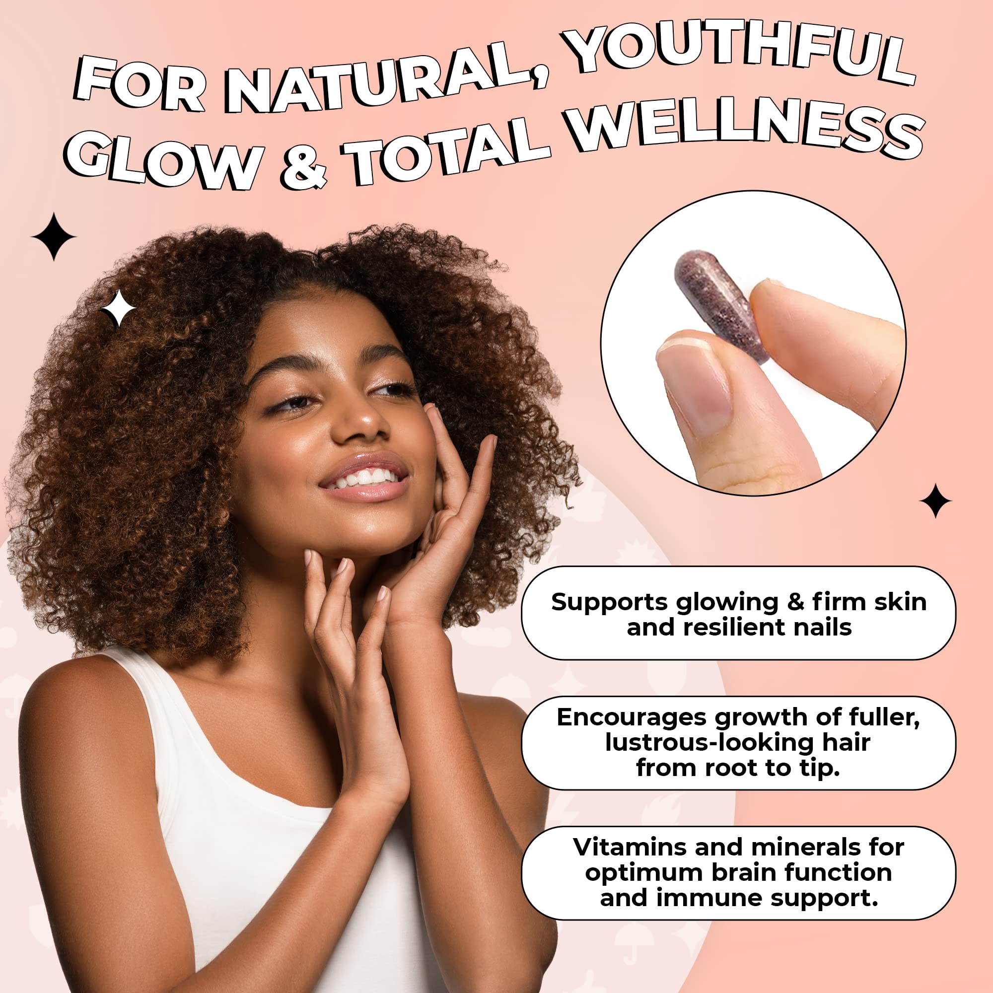 Future Kind collagen label detail highlighting vegan ingredients and vitamins.