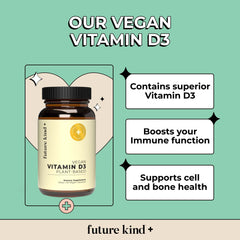 Future Kind D3 from lichen visual, plant-based source for wellness support.