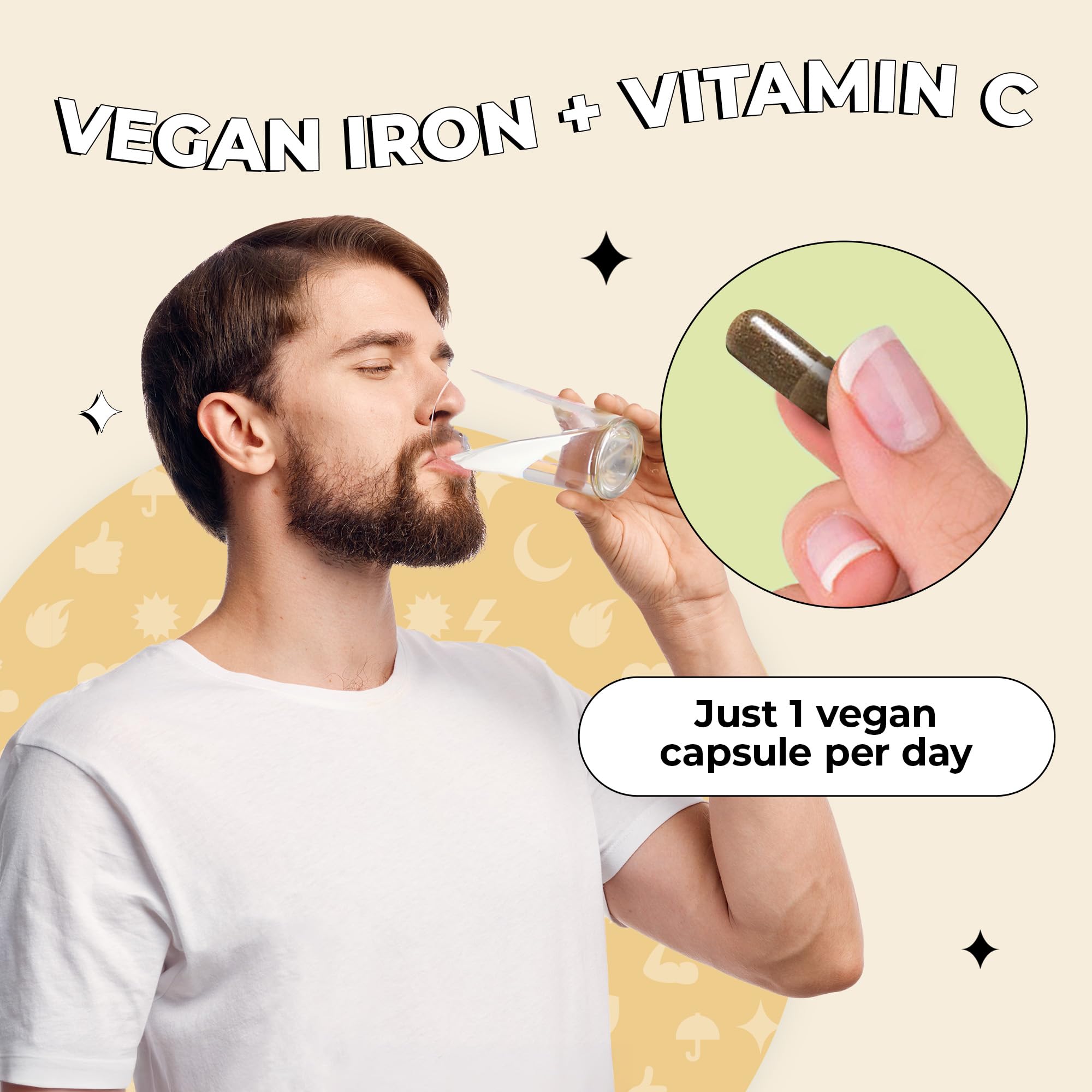 Future Kind vegan iron capsules; easy once-daily dose