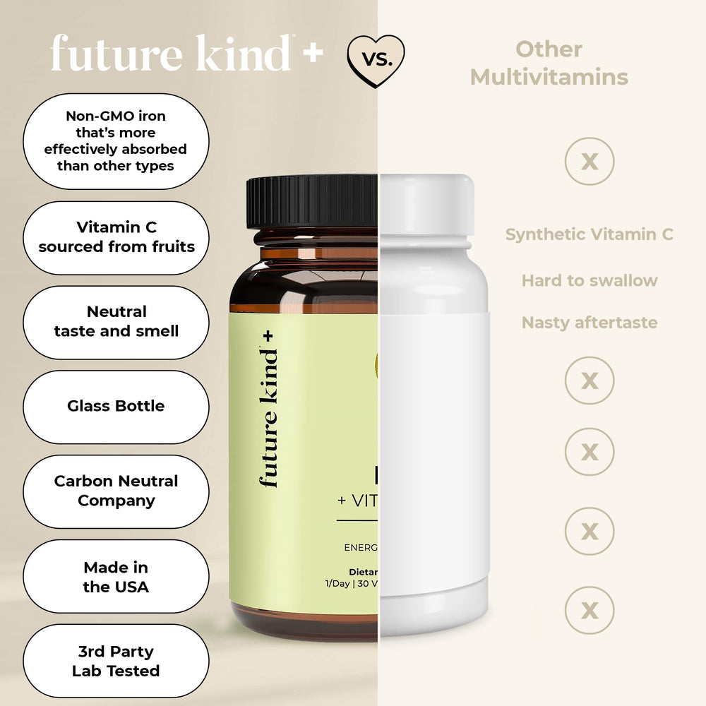 Future Kind vegan iron packaging; eco-friendly materials