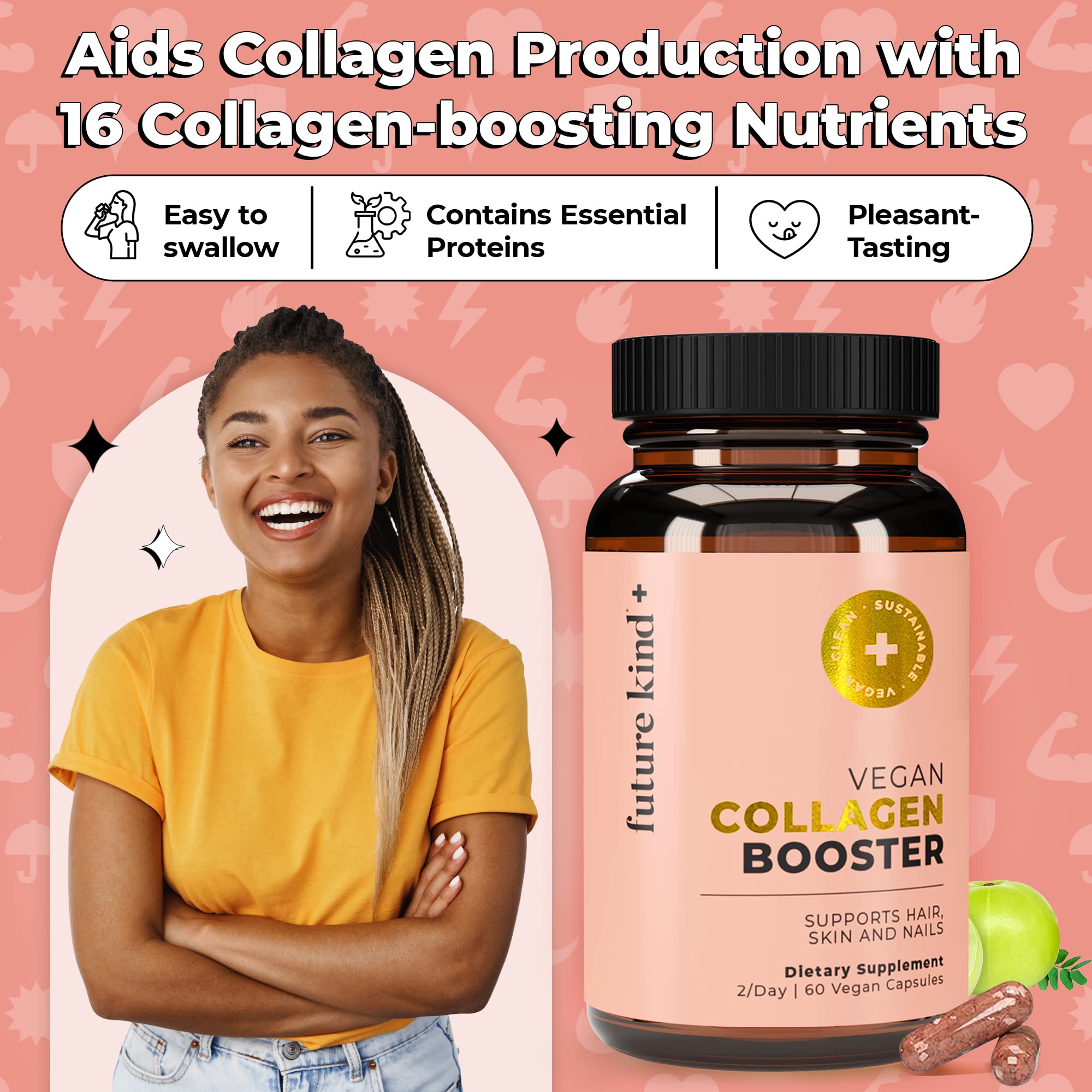 Future Kind vitamin C and biotin support for healthy hair.