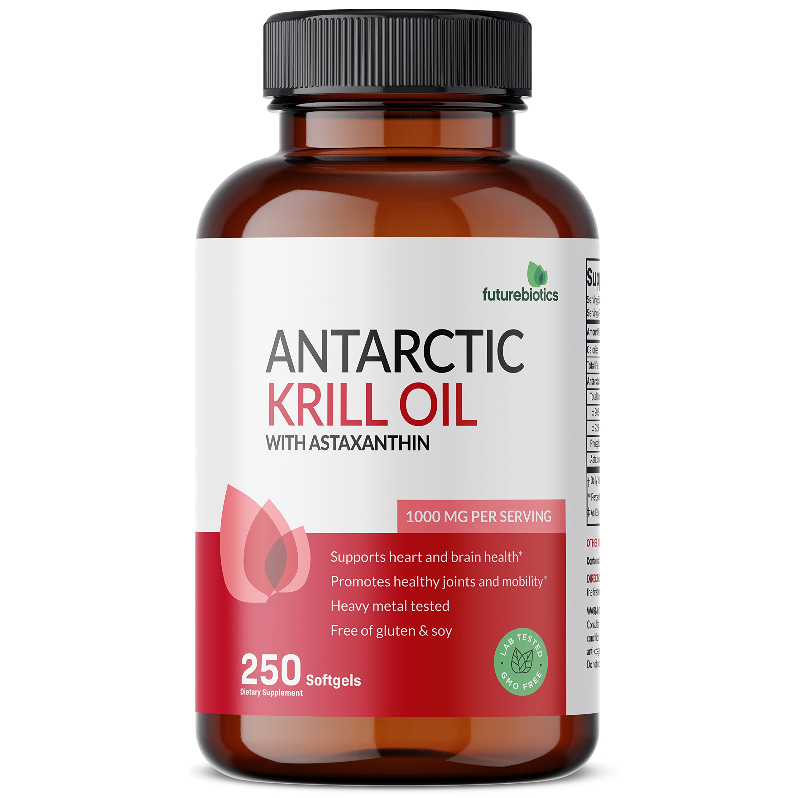 Futurebiotics Antarctic Krill Oil non-GMO, gluten-free and soy-free badge