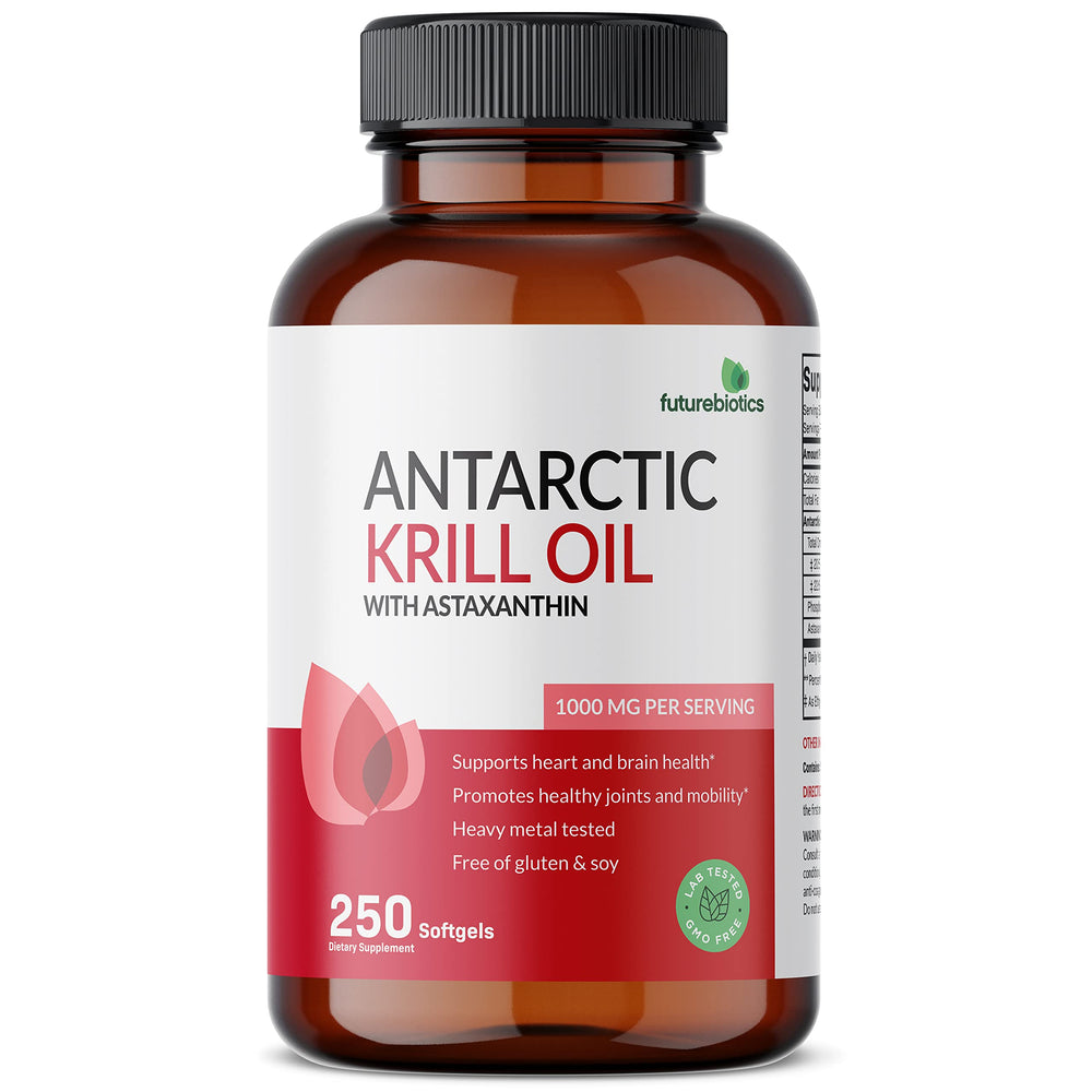 Futurebiotics Antarctic Krill Oil non-GMO, gluten-free and soy-free badge