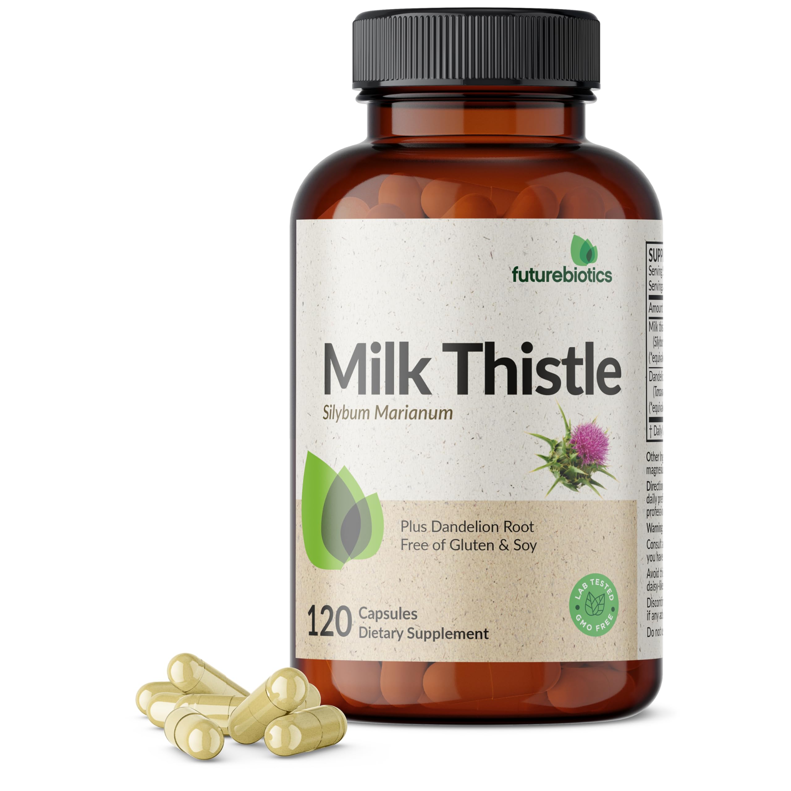 Futurebiotics cardo mariano silimarina Marianum en botella, apoyo hepático
