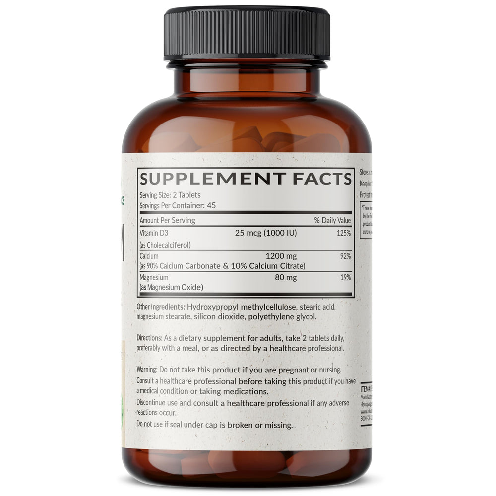 Futurebiotics Calcium 1000IU vitamin D3 bottle highlighting daily calcium support