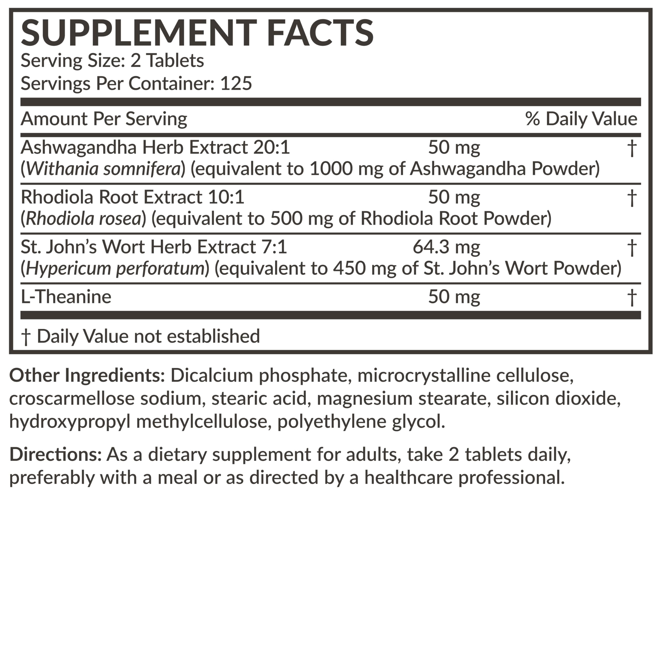 L-Theanine section on the Chill Pill label signaling focus-friendly calm.