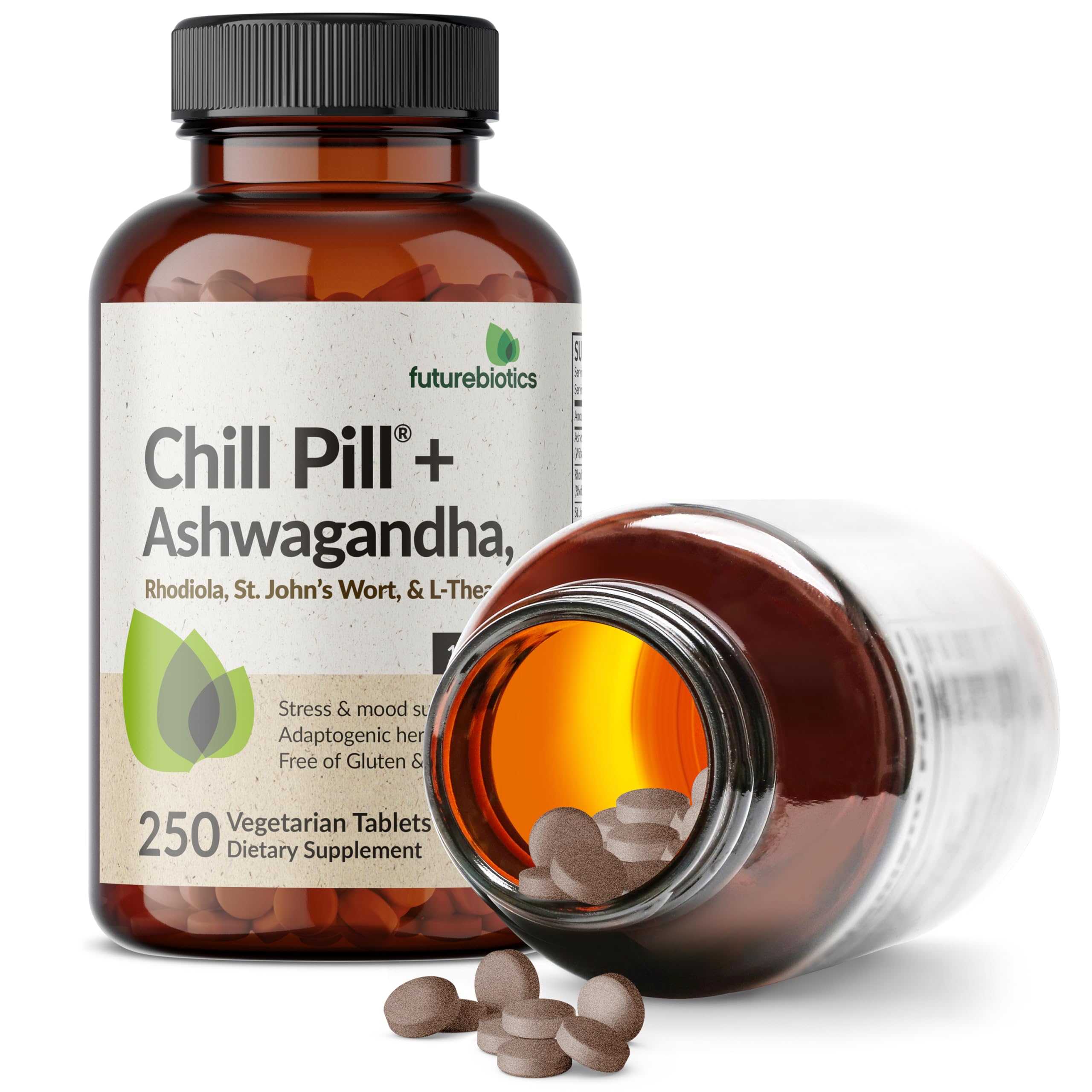 Chill Pill Rhodiola section on the label emphasizing balanced calm.