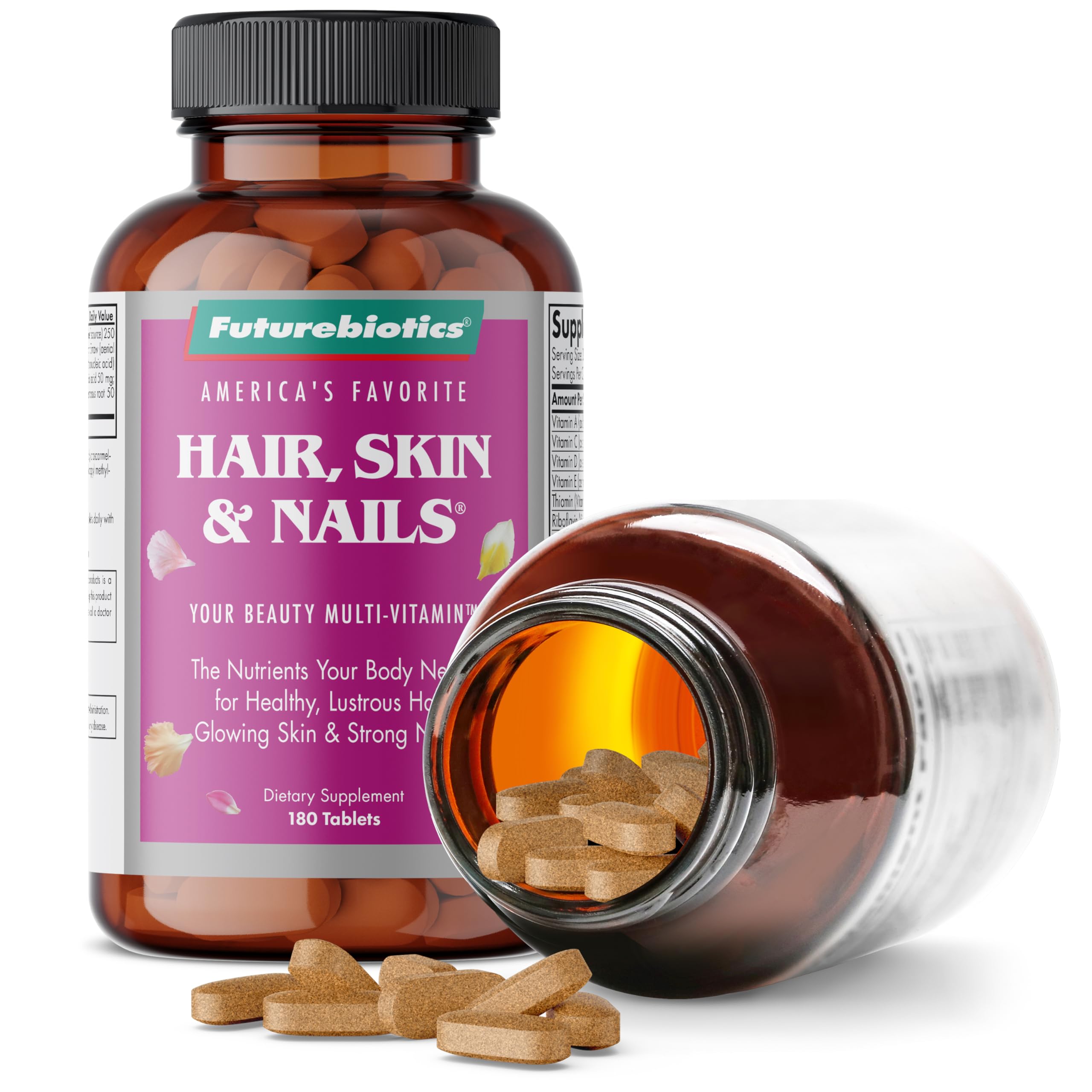 Futurebiotics glow skin hair nails daily-nutrition signals radiant-looking skin and hair.