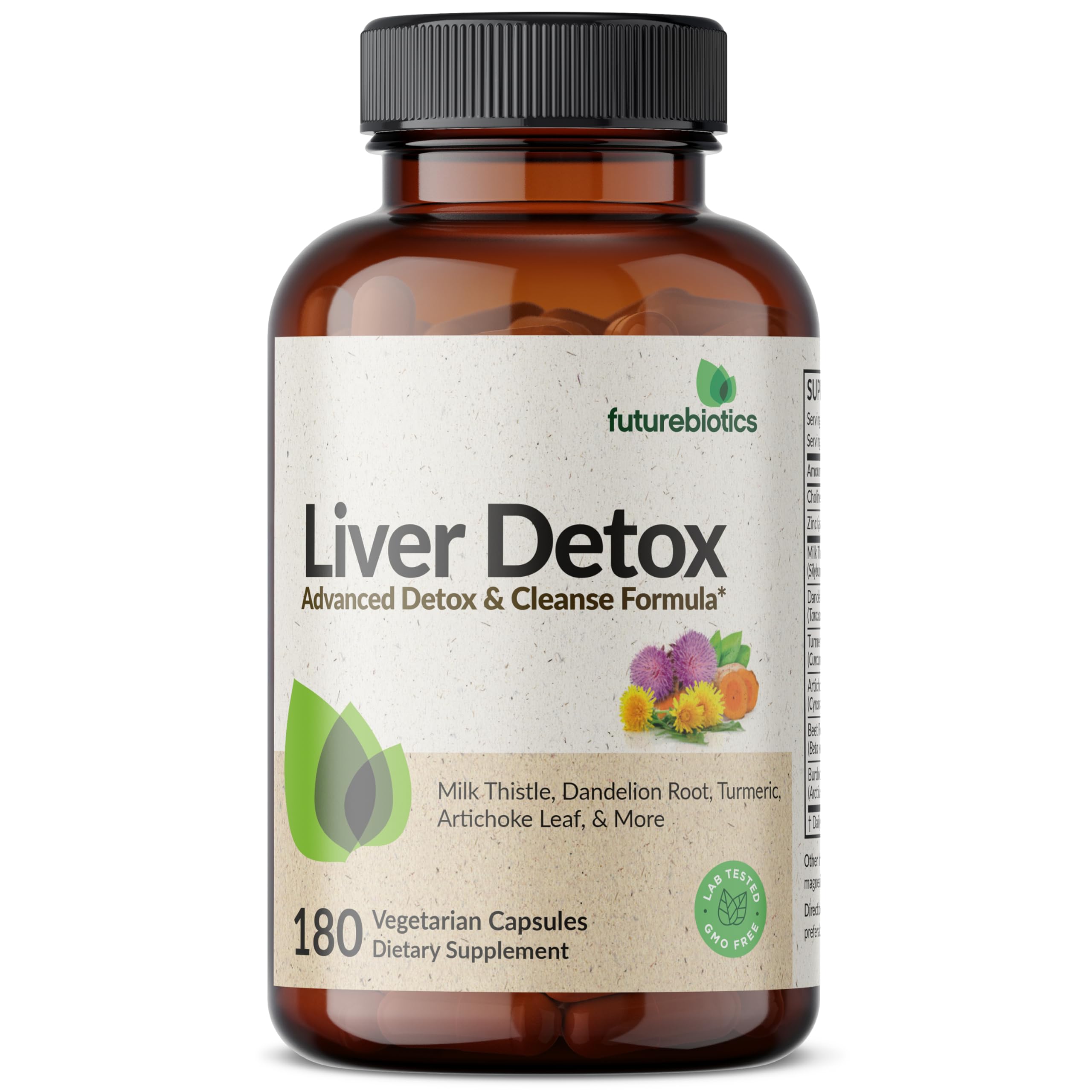 Futurebiotics Liver Detox bottle with artichoke leaf for herbal balance