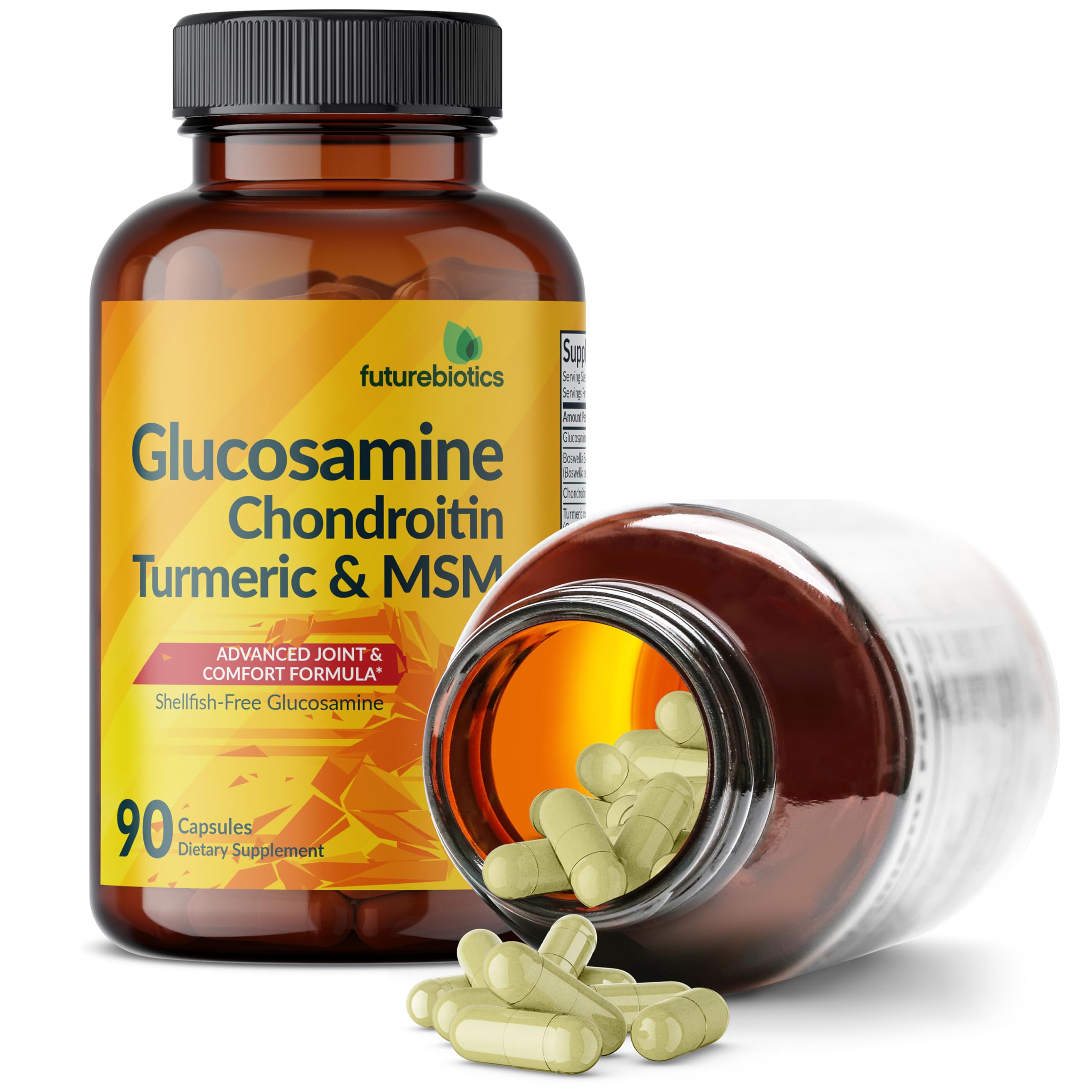 Futurebiotics sello libre de OGM, sin gluten ni soja.