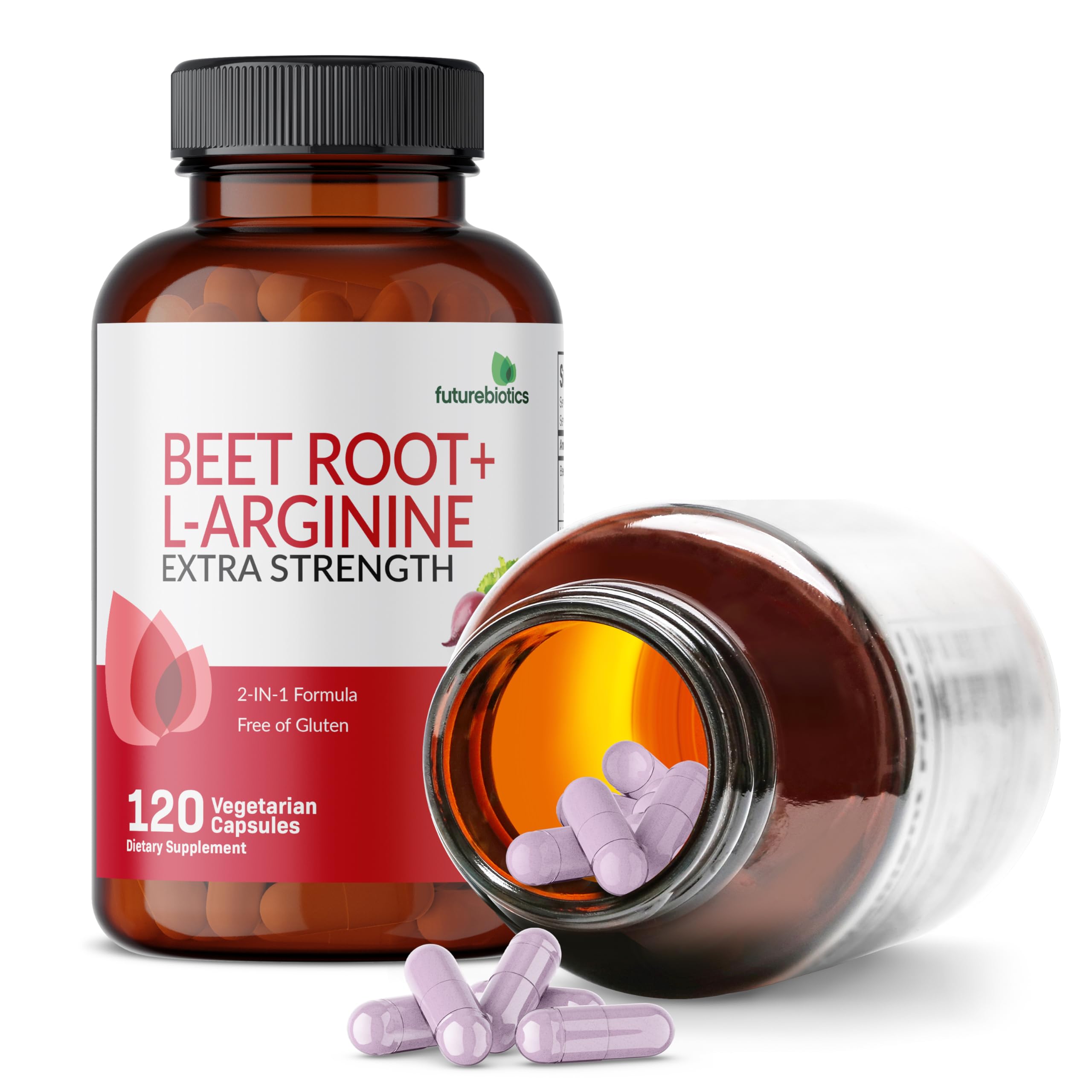 Futurebiotics vegan capsules showcase a plant-based supplement option.