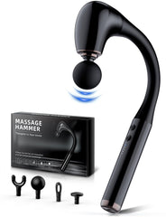 FVZ massage gun with extension handle reaches back and neck with ease
