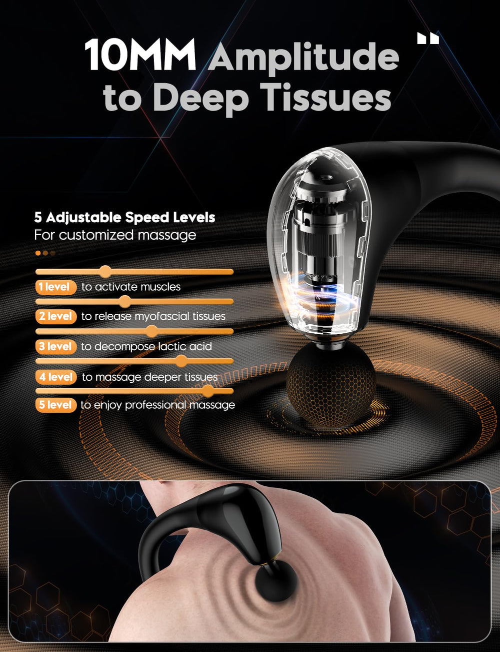 FVZ portable lightweight massage gun for travel