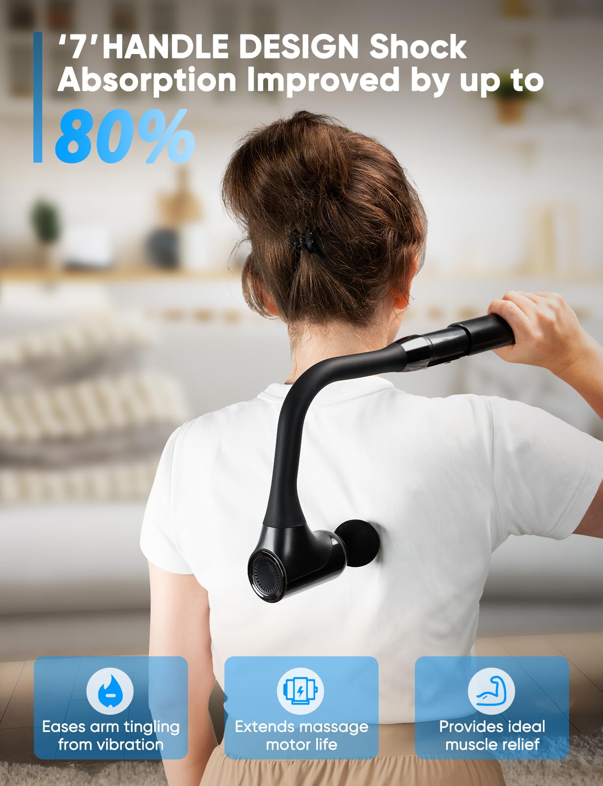 FVZ percussion massage operates up to 3,000 RPM for deep tissue work.
