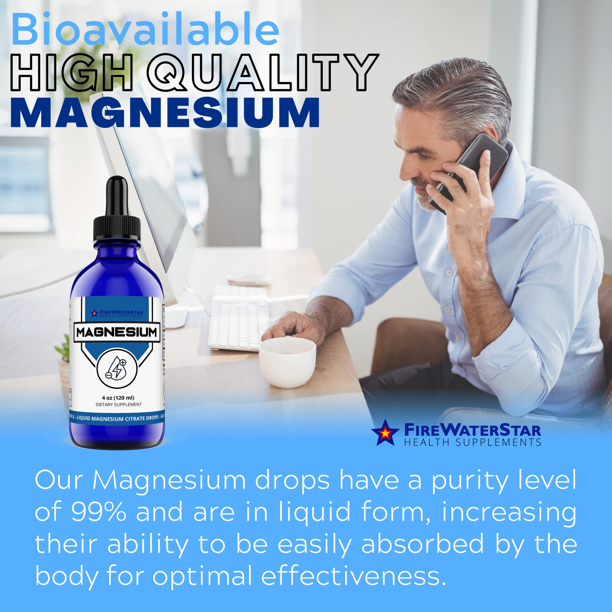 FWS Magnesium Citrate Liquid Drops glass bottle close-up