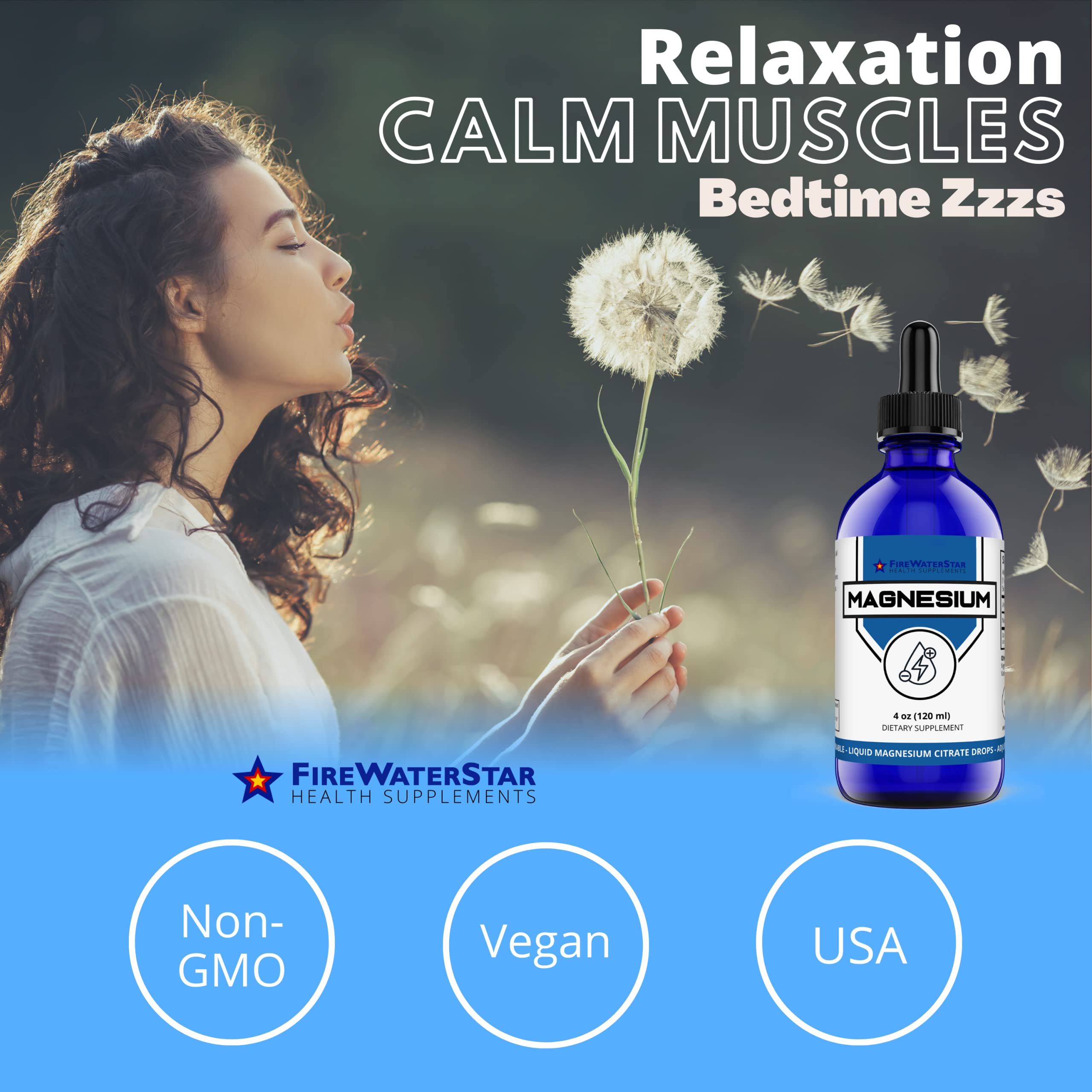 FWS Magnesium Citrate Liquid Drops mixed into beverage