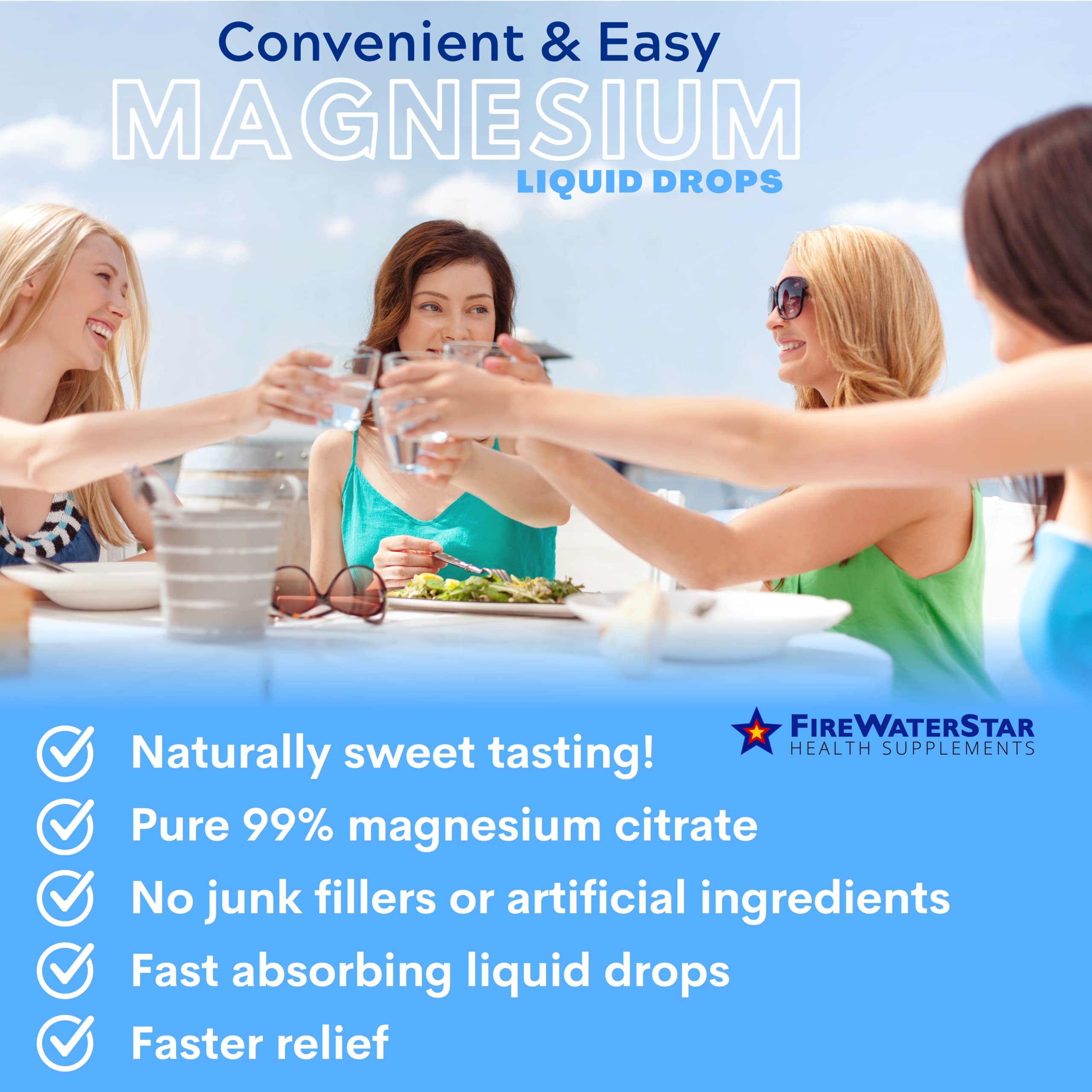FWS Magnesium Citrate Liquid Drops vanilla flavor hint