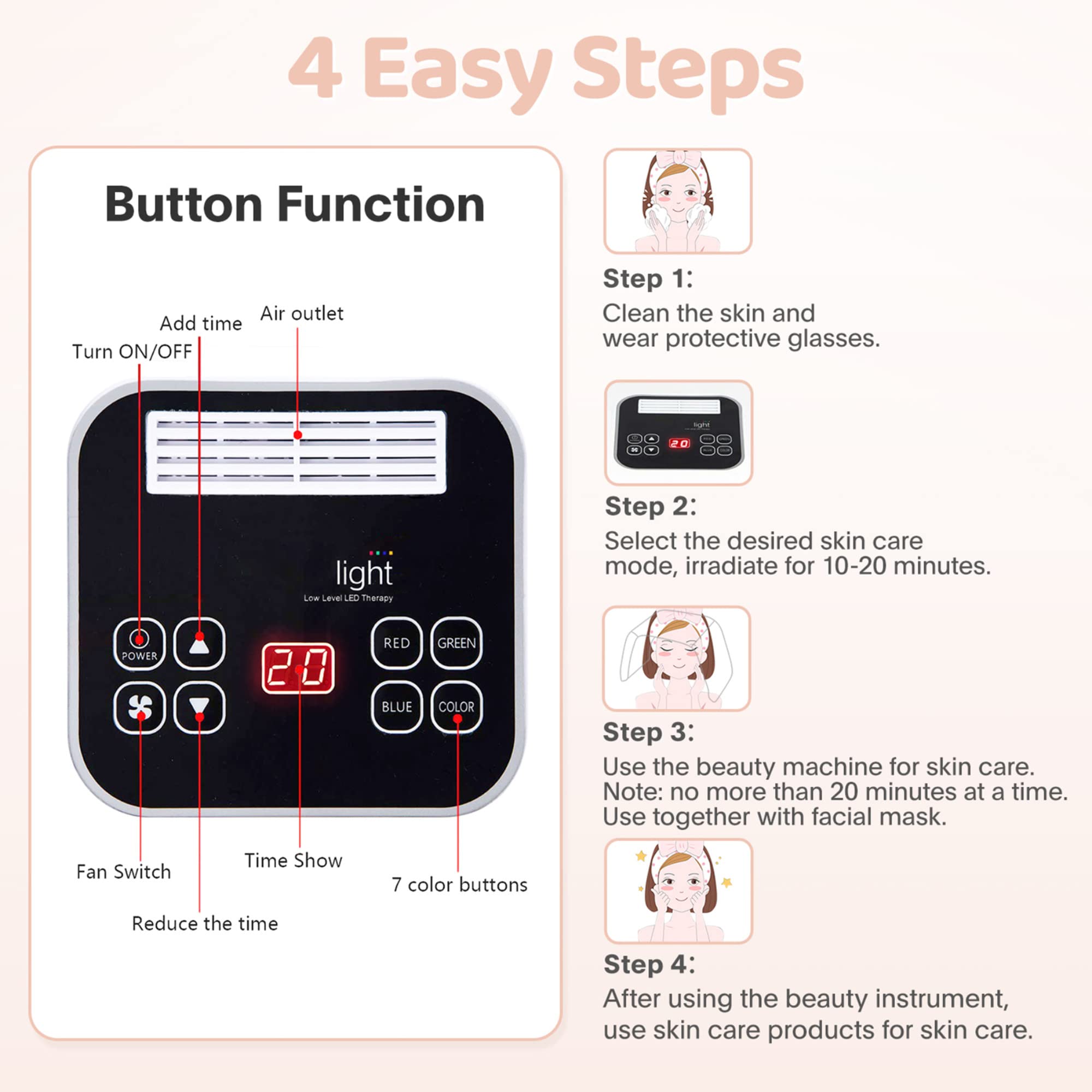 FXXXCUWUU detachable LED device with portable, easy setup.