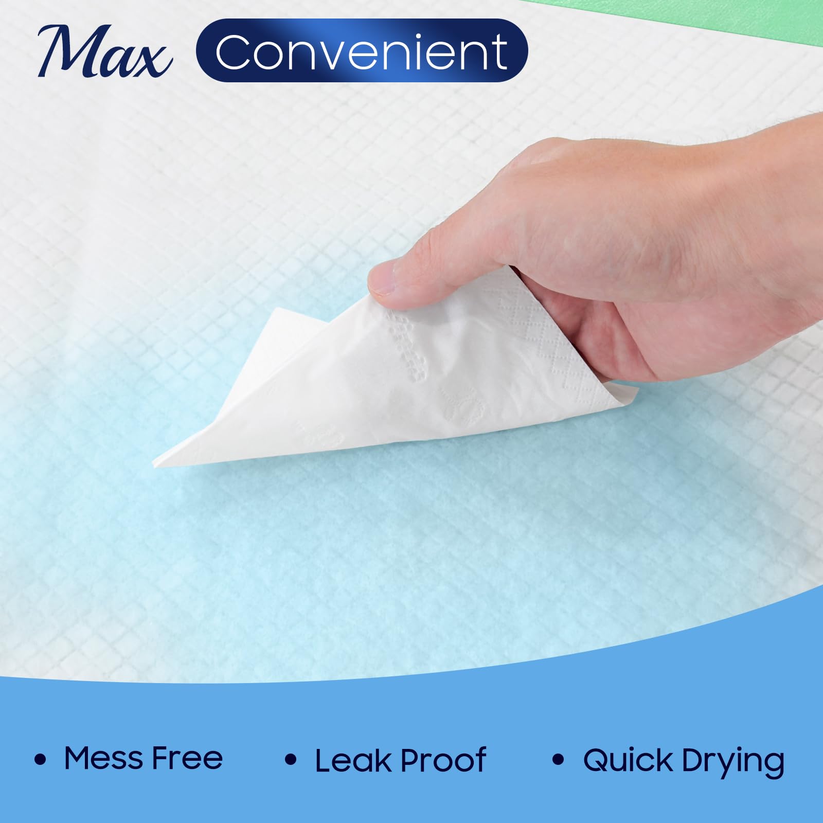 FYGRIP 36x36 inch bed pad covers large areas for home care.