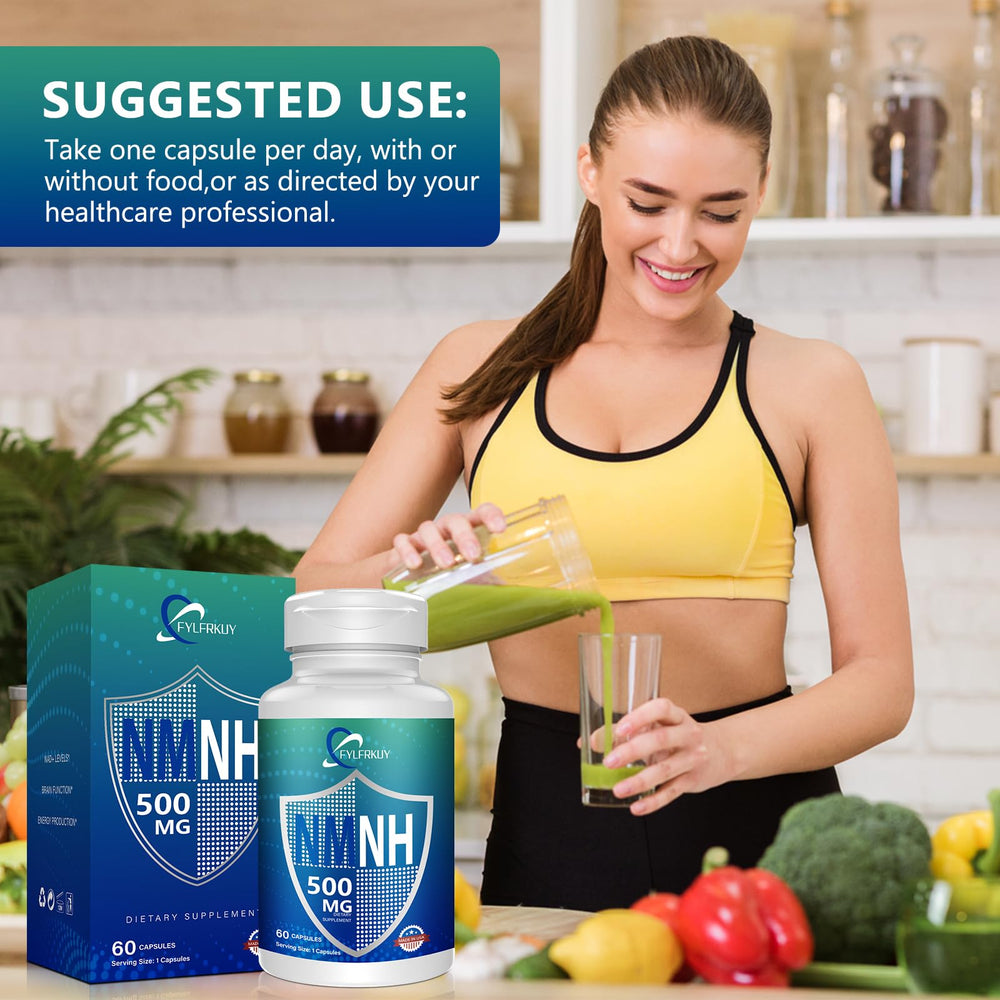 FYLFRKUY NMNH 500mg capsules closeup shows smooth texture