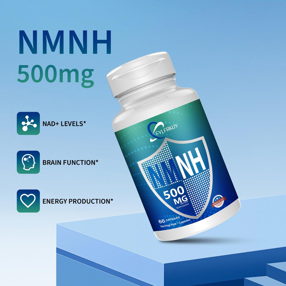 FYLFRKUY NMNH 500mg label overview communicates ingredients and benefits