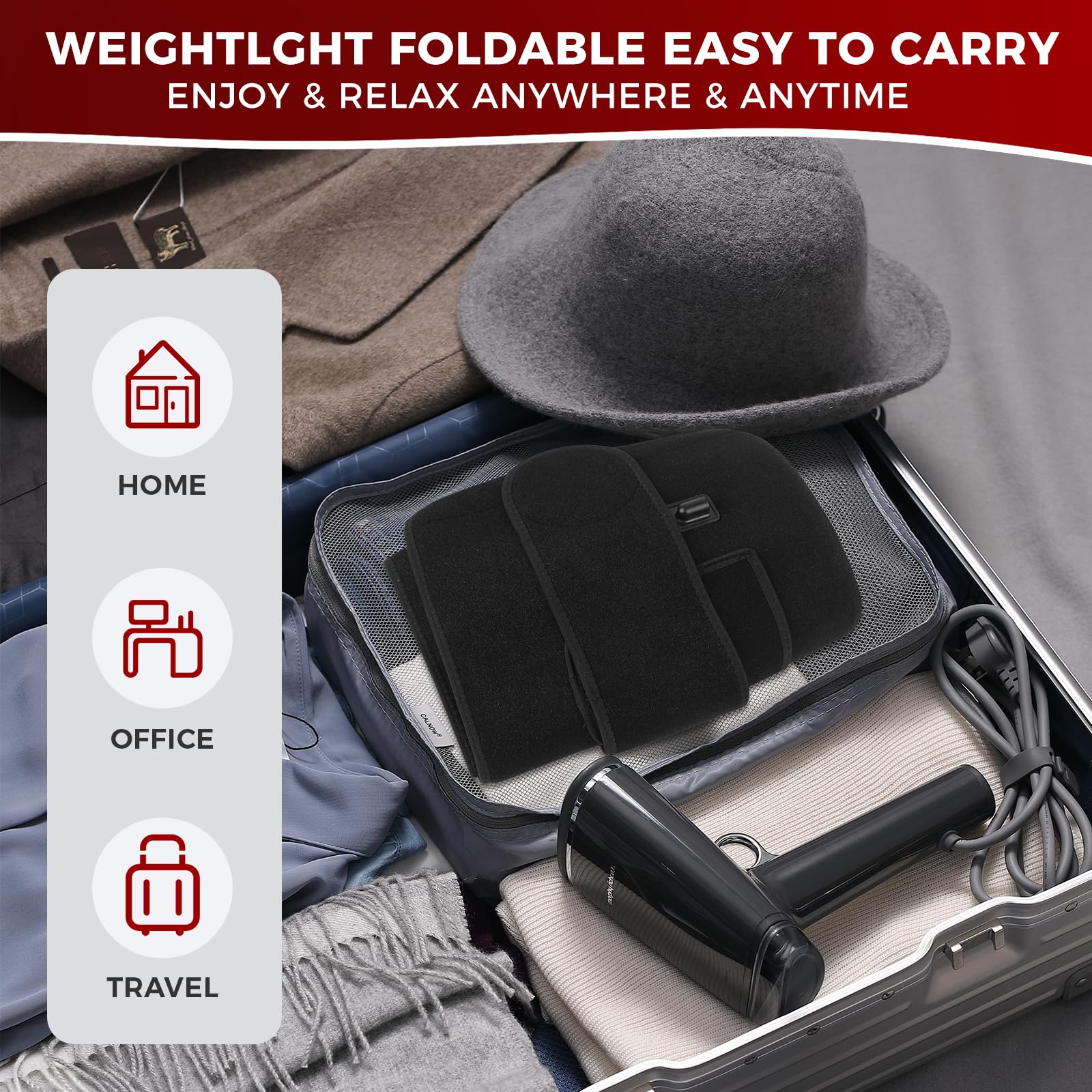 fyovuv portable red light therapy belt travel use; lightweight on-the-go design