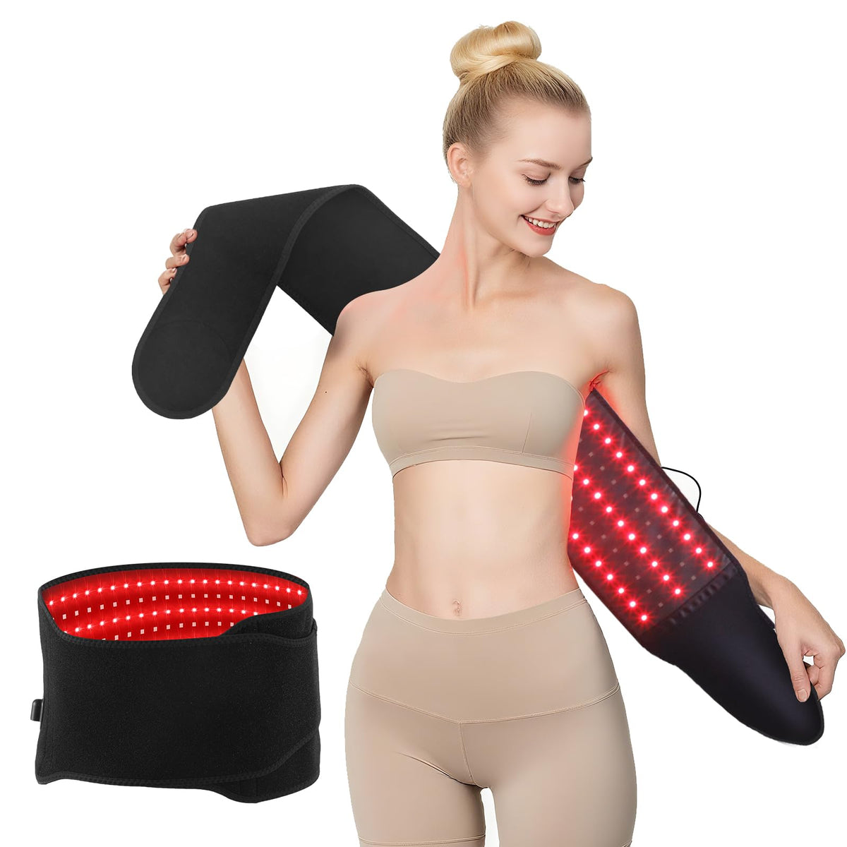 fyovuv red light belt assembly for easy at-home relaxation setup