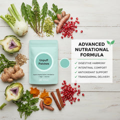 FYRKOA Unpuff Patches ingredient blend with dandelion, fennel, artichoke.
