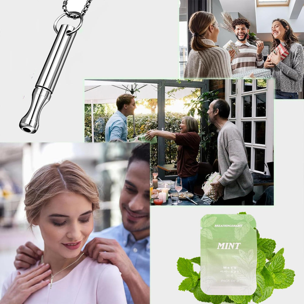 Fzdm Stainless steel sensory pendant designed for durable mindfulness practice.