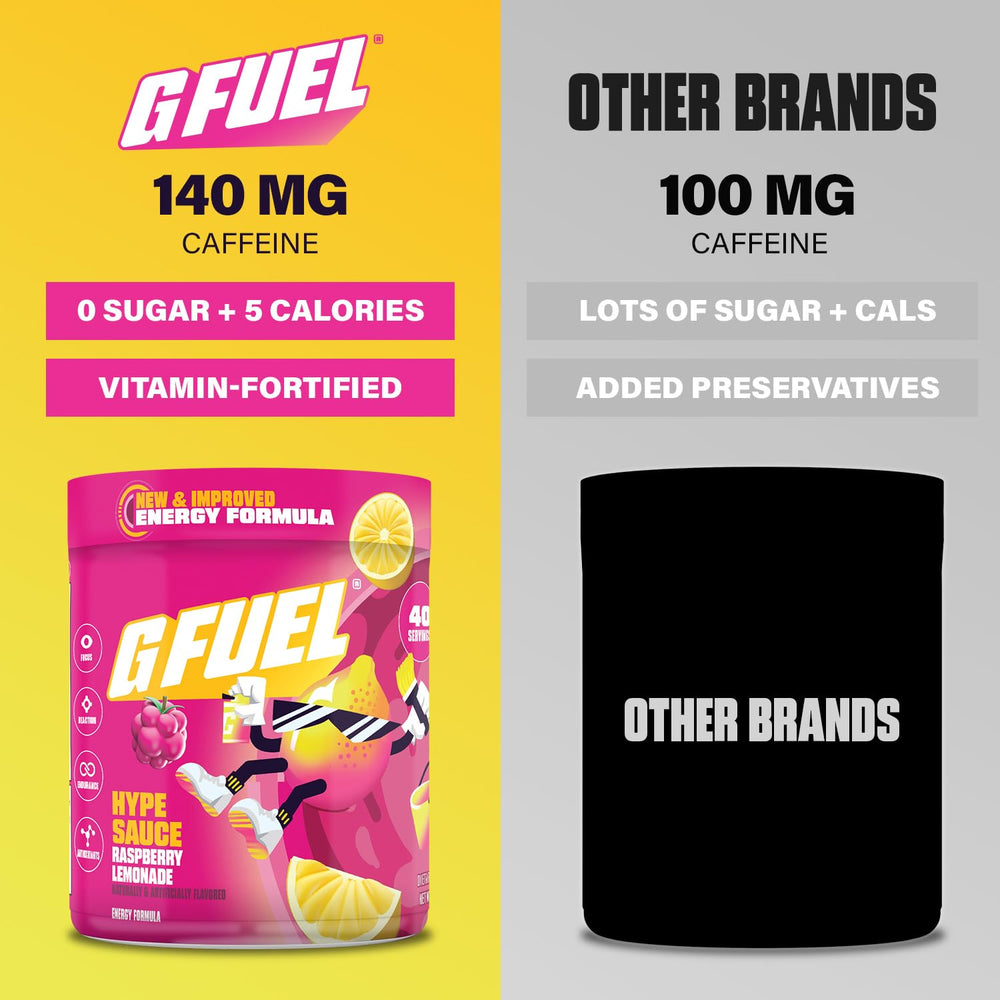 G Fuel Hype Sauce 2.0 glass setup ready for gaming session