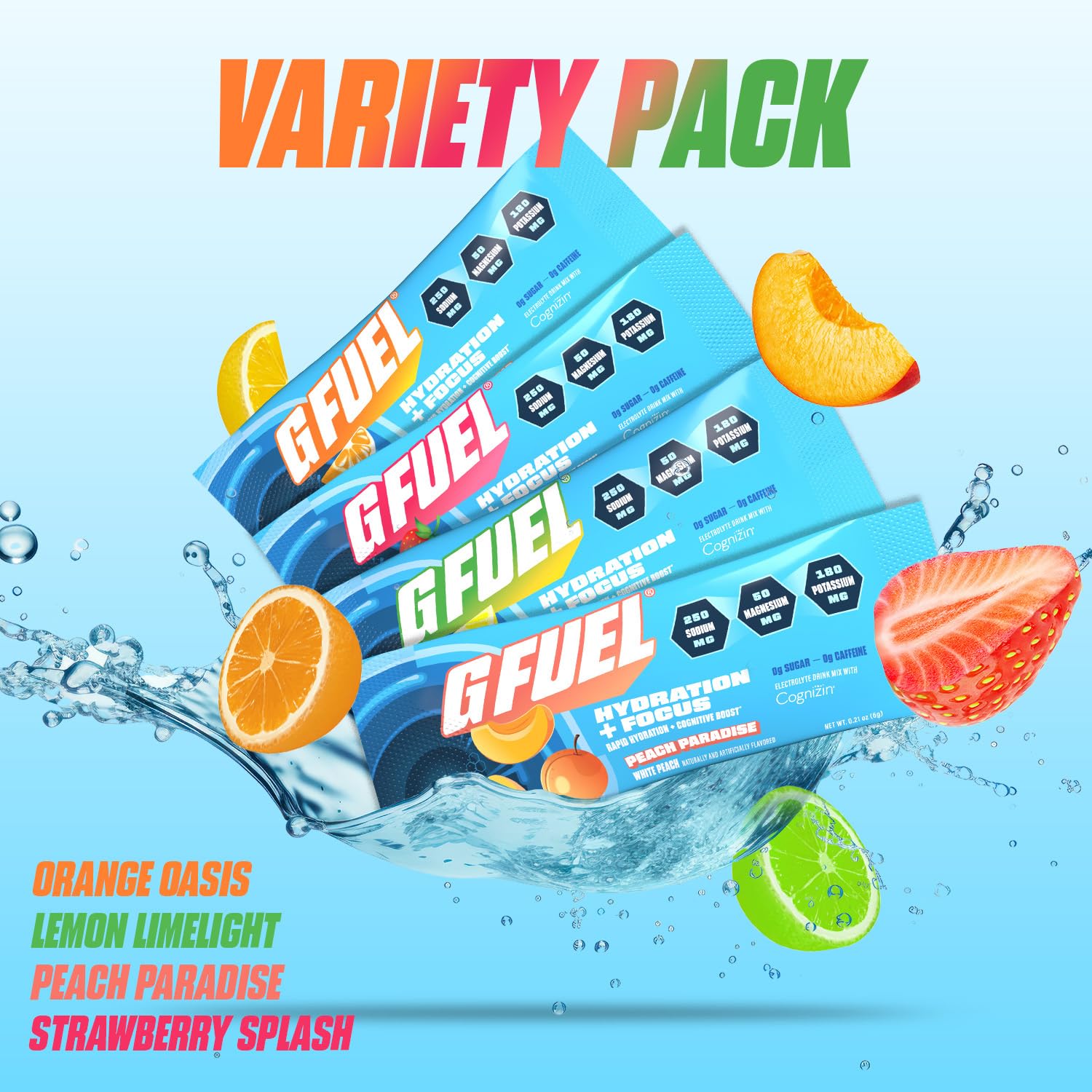 G Fuel Orange electrolyte packet supports quick hydration for study sessions