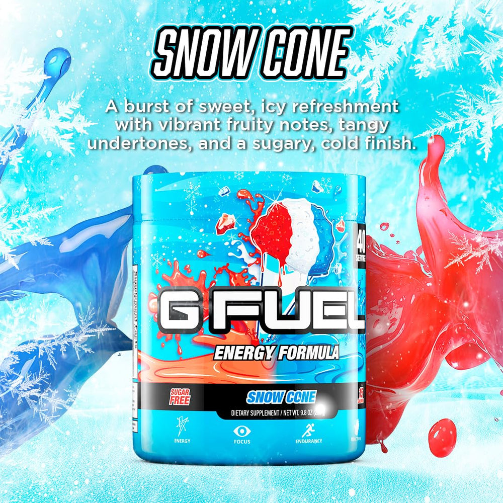 G Fuel Snow Cone label design for strong brand recognition