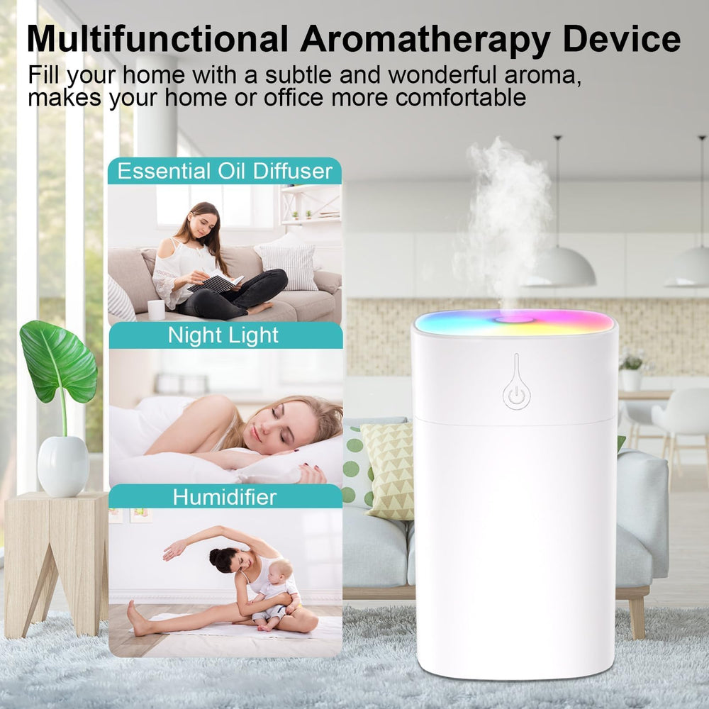 G-RECREATER USB-powered diffuser fits bedroom or travel setup.