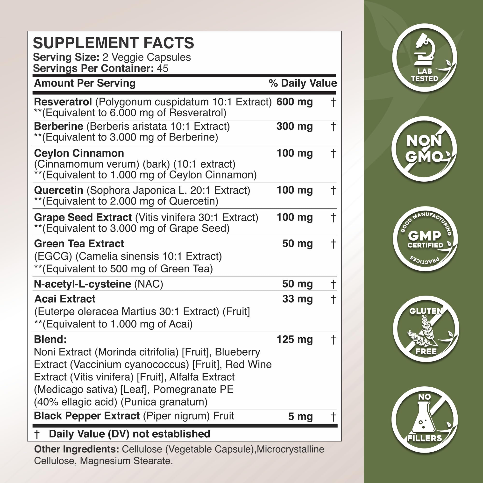 Packaging shot highlights FDA-registered facility and non-GMO formulation.
