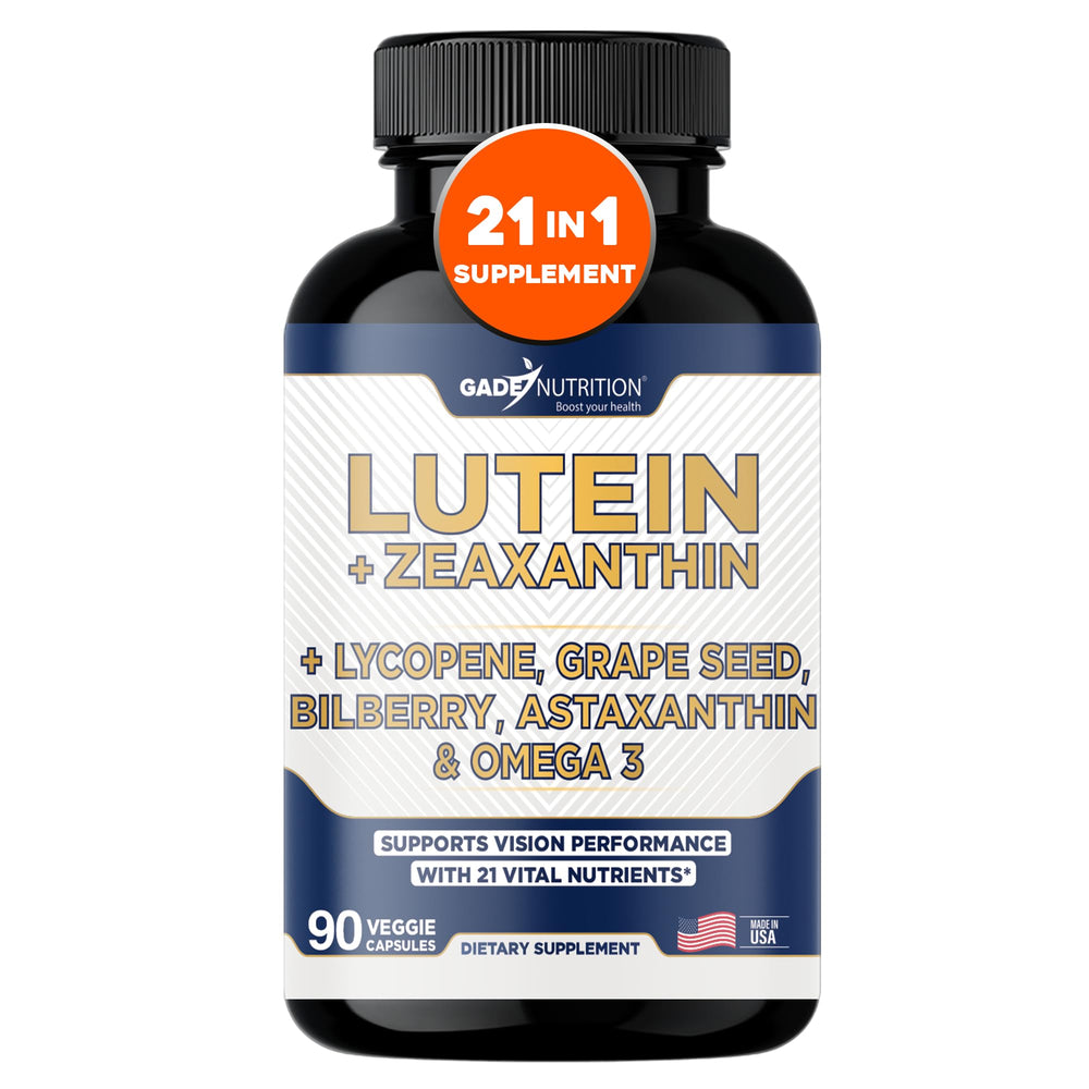 Gade Nutrition Lutein Zeaxanthin bottle front for eye health support