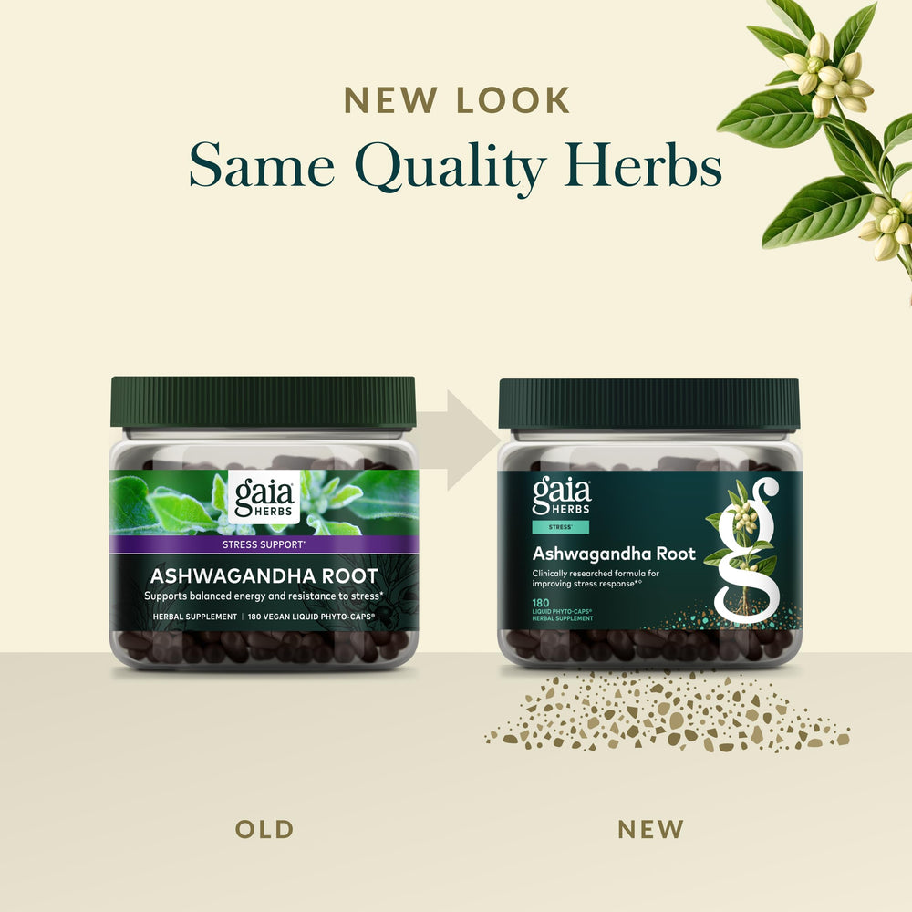 Gaia Herbs Ashwagandha root farm sourcing signals transparent, sustainable ingredients