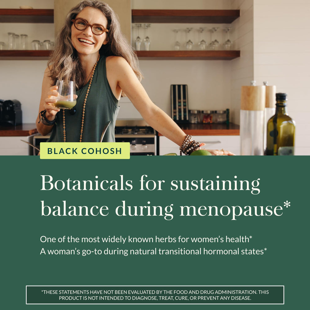 Gaia Herbs Black Cohosh bottle being opened for daily use