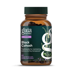 Gaia Herbs Black Cohosh capsules front view for menopause support