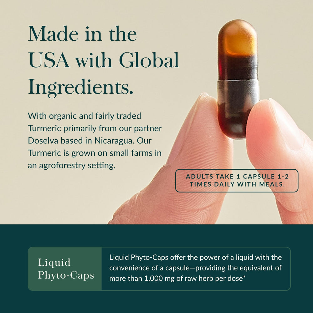 Close view of black pepper extract enhancing turmeric absorption in Gaia Herbs