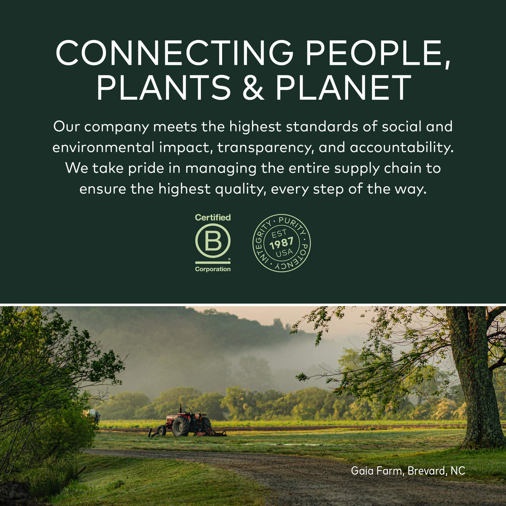 Gaia Herbs brand 35-years heritage illustrating traditional herbal approach