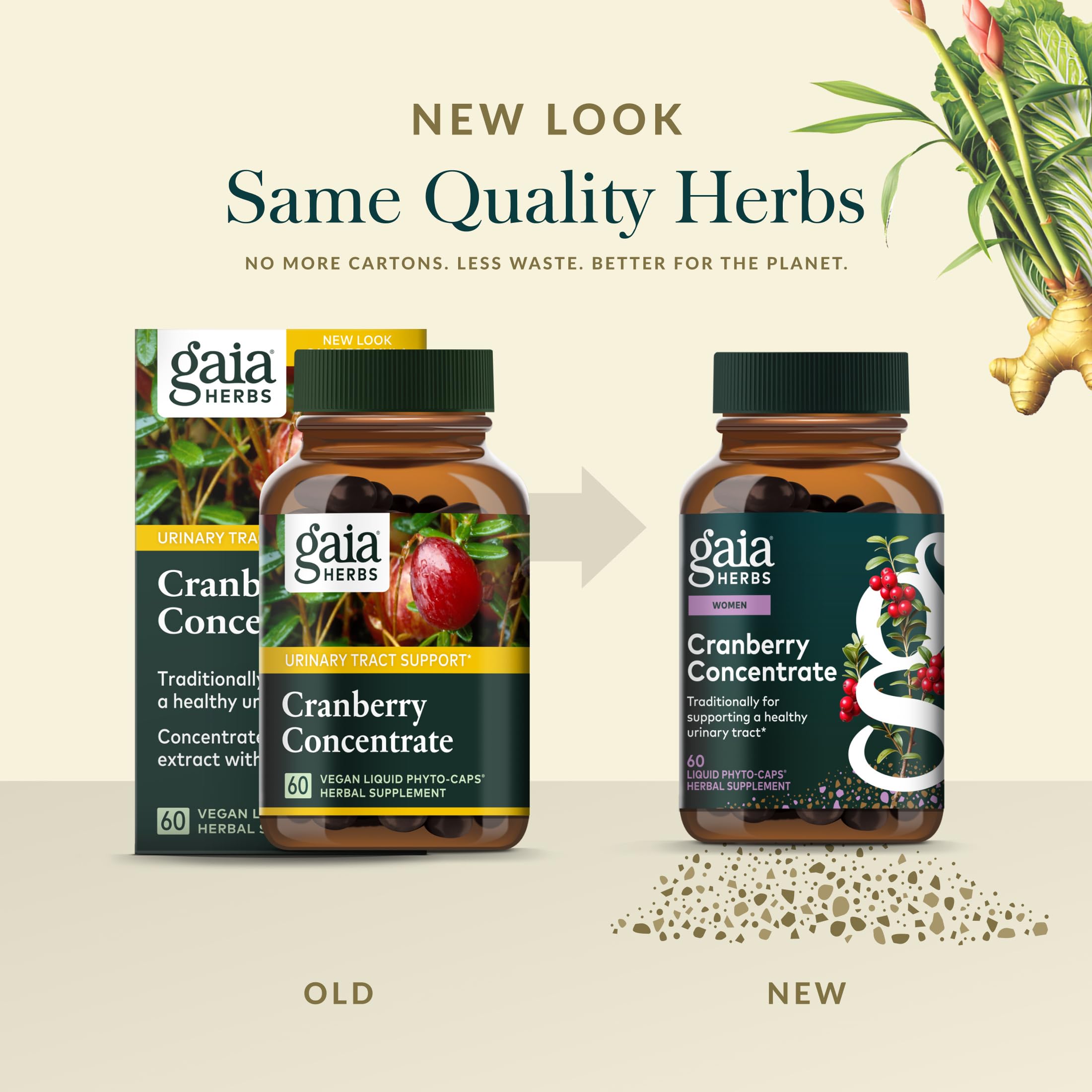 Gaia Herbs Cranberry Concentrate vegan phyto-caps for easy daily intake