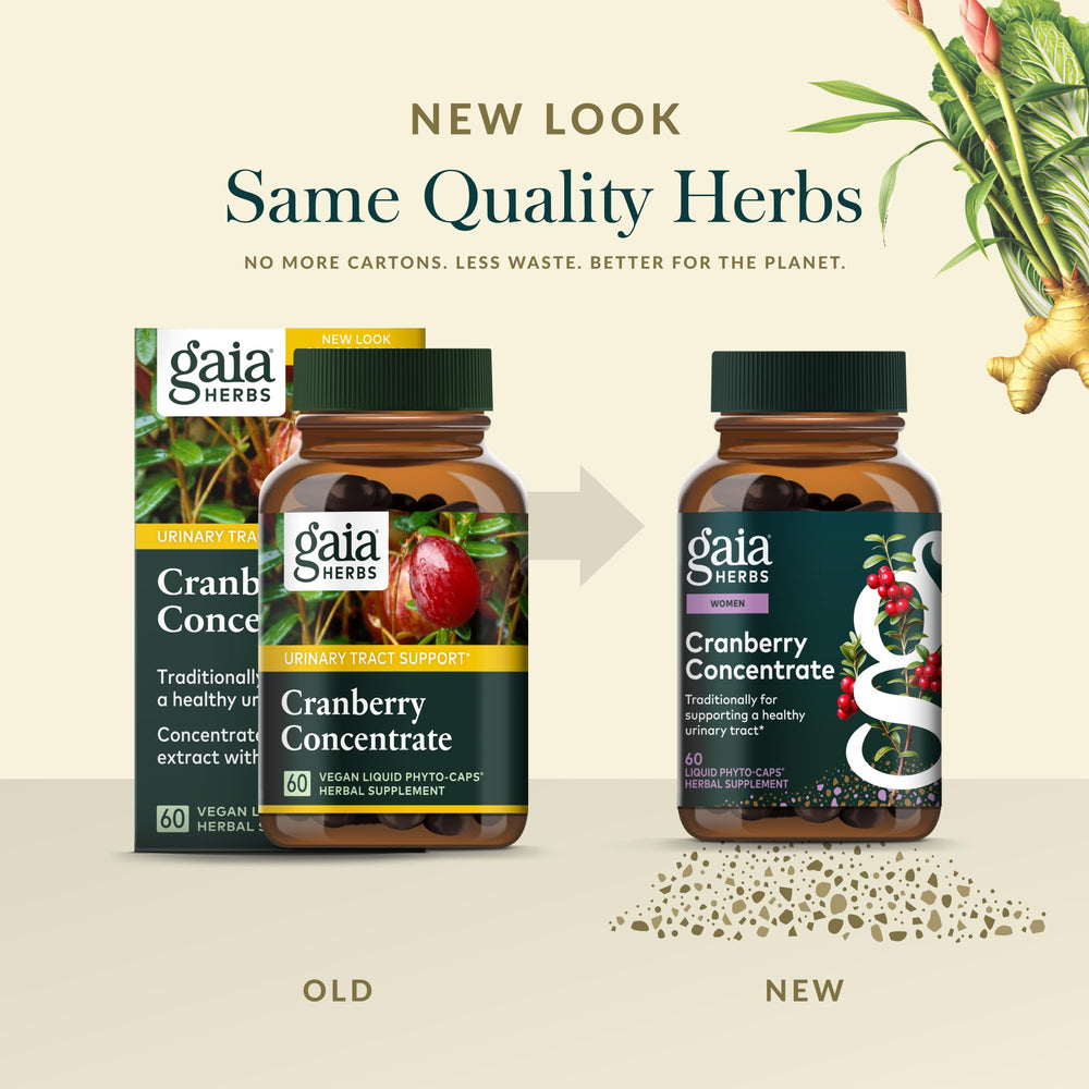 Gaia Herbs Cranberry Concentrate vegan phyto-caps for easy daily intake