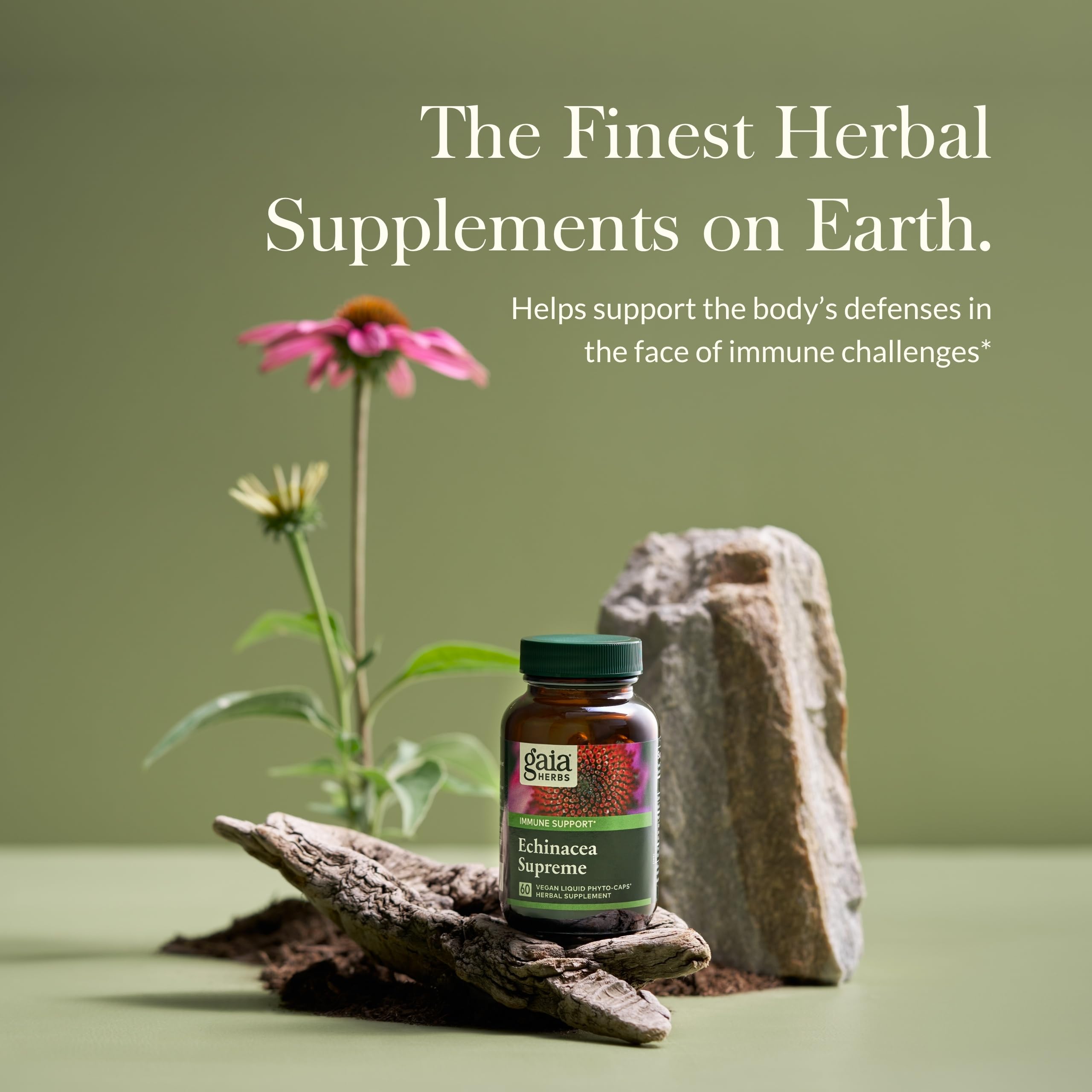 Gaia Herbs Echinacea Supreme capsules easy daily immune support