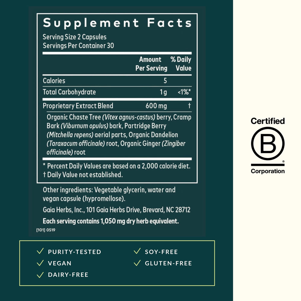 Dandelion root in Gaia Herbs Fertility Support promotes natural balance.