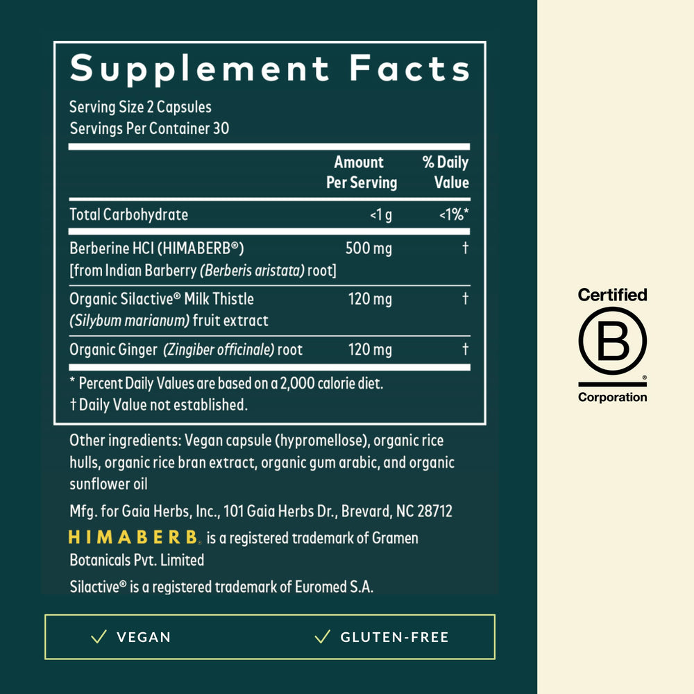 Gaia Herbs Ginger root image highlights digestion and metabolic comfort.