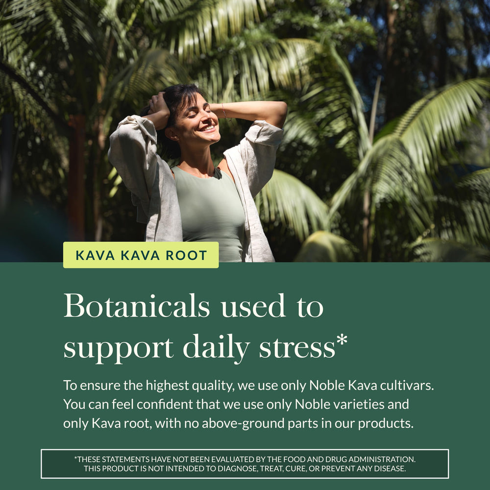 Gaia Herbs Kava Root capsule view demonstrates vegan phyto-cap convenience