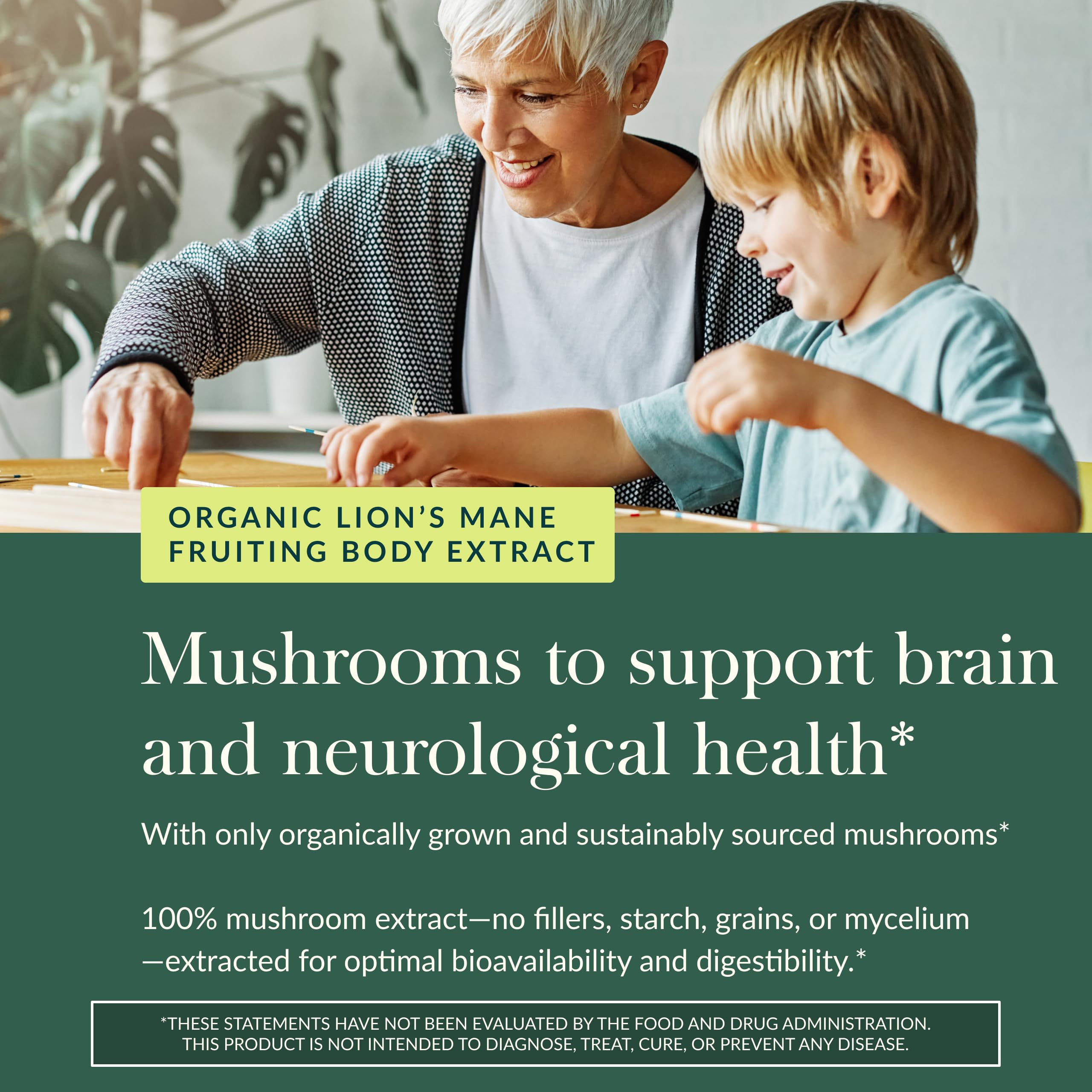 Gaia Herbs Lion's Mane vegan soft gummies offer allergy-friendly brain support option.