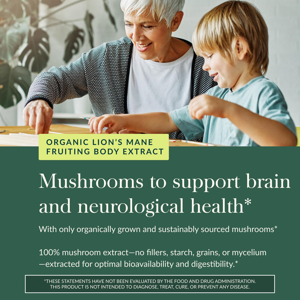 Gaia Herbs Lion's Mane vegan soft gummies offer allergy-friendly brain support option.