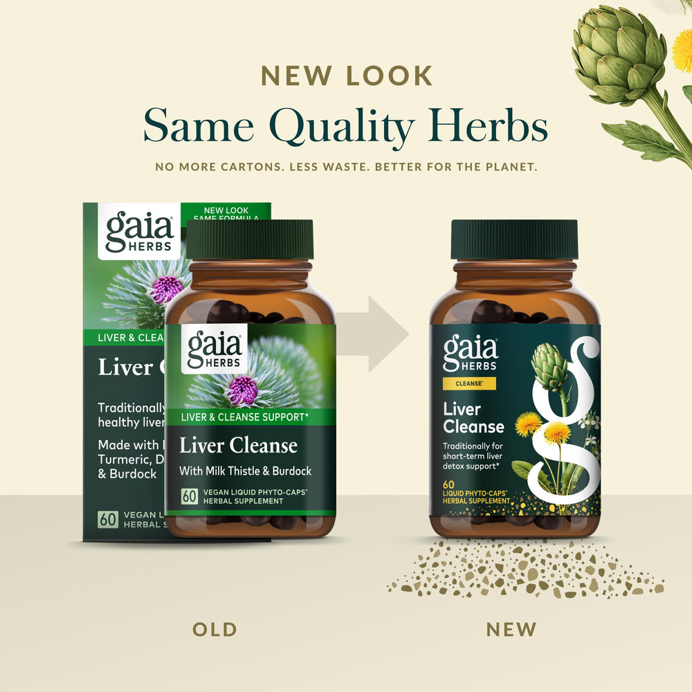 Gaia Herbs Liver Cleanse turmeric and dandelion elements contribute herbal notes