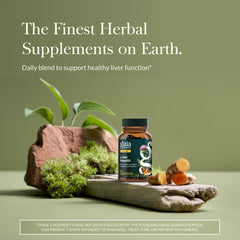Gaia Herbs Liver Health bottle back reveals ingredients and usage directions
